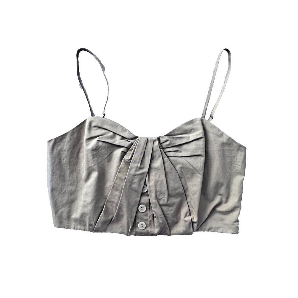 Moon River Crop Beige Tank ( L )